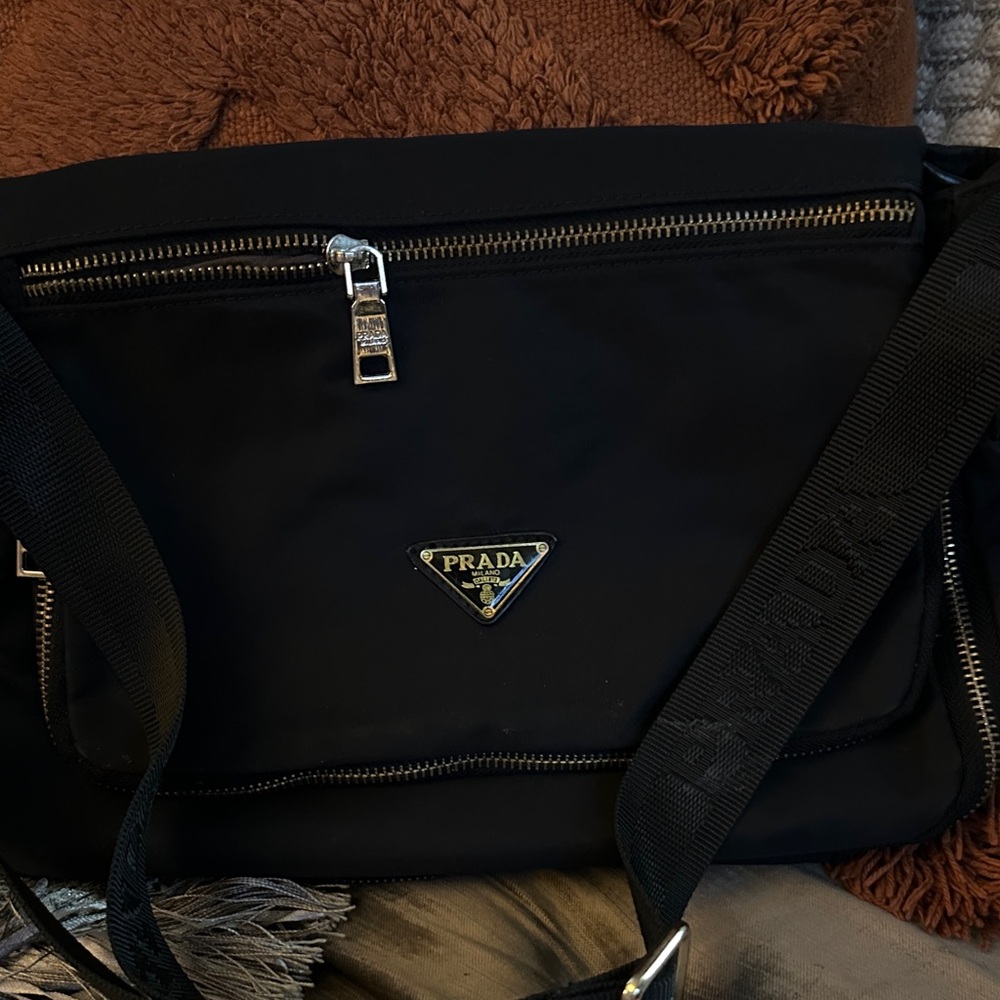 Prada Black Fabric women’s Messenger Bag